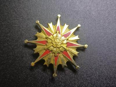 云宸嘉赏-勋臻文献佳藏优品精选场次（低佣 转发佣金红包） - 日本消防协会表彰旗受章 珐琅镀金材质 