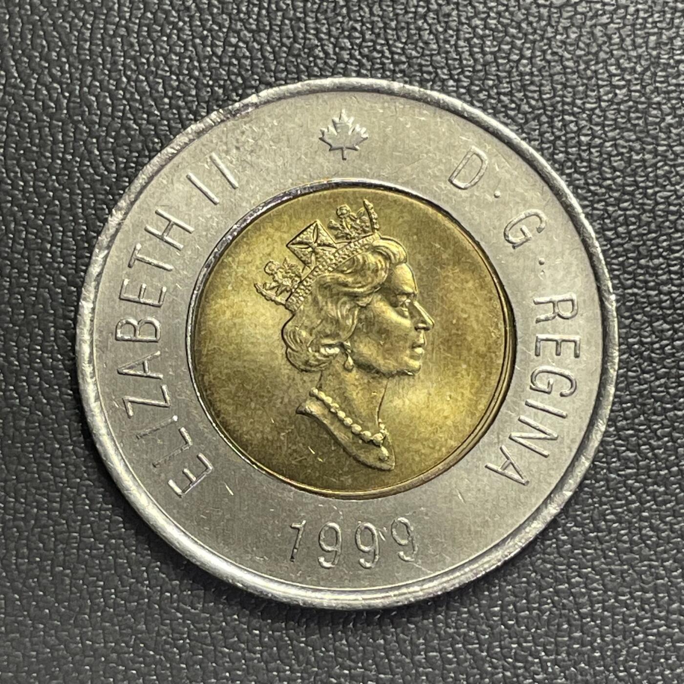 回流0328  加拿大1999年努纳武特地区成立2加元纪念币