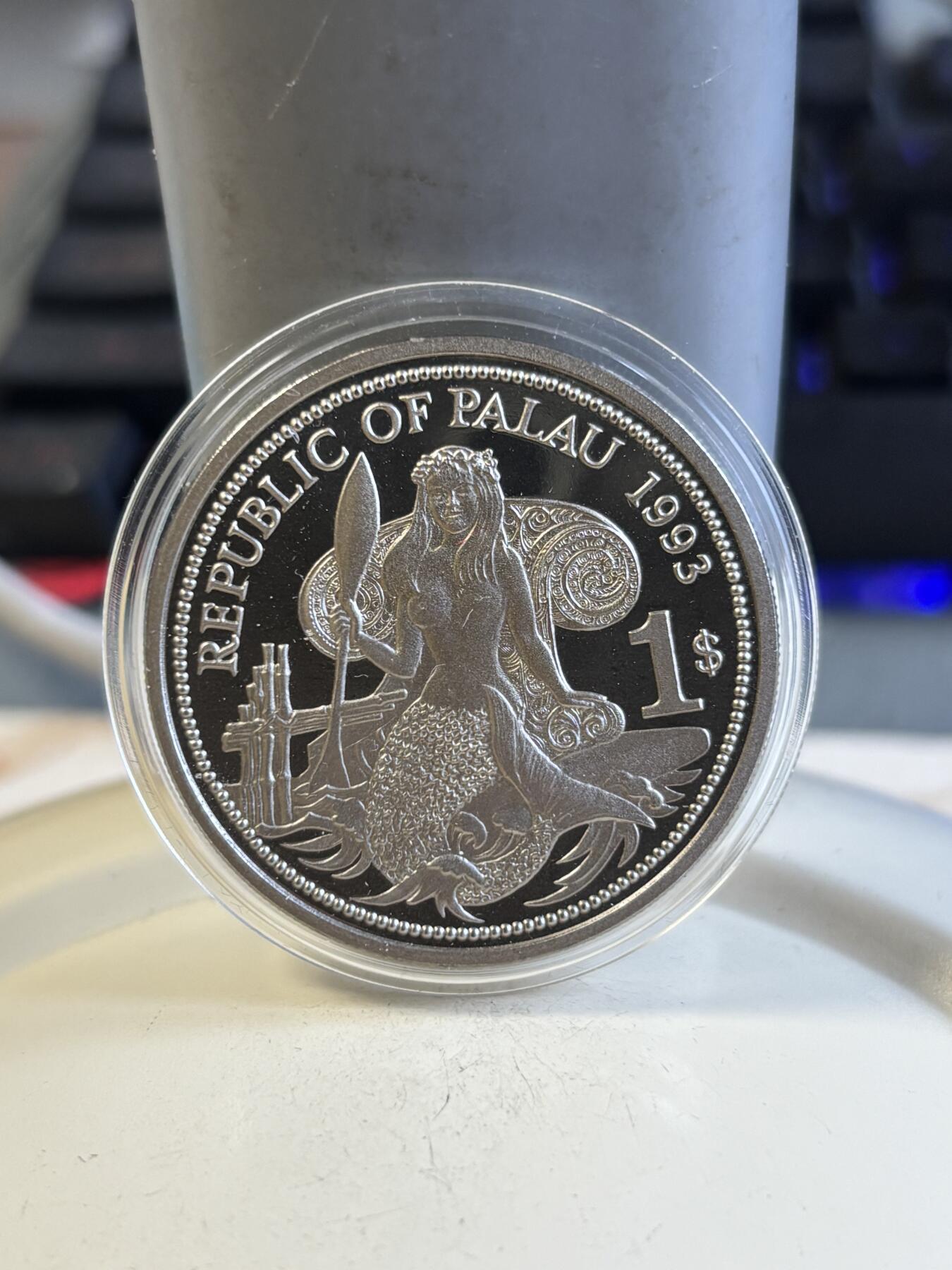 第194期拍卖 帕劳1993年海底珊瑚礁世界铜镍纪念币