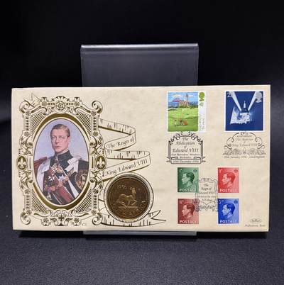 ＜星葵🌻钱币社＞第72期·东奔西走的硬币·3月31日发货 - 〈邮币封·后铸〉英国1936年爱德华八世南非克朗型收藏币