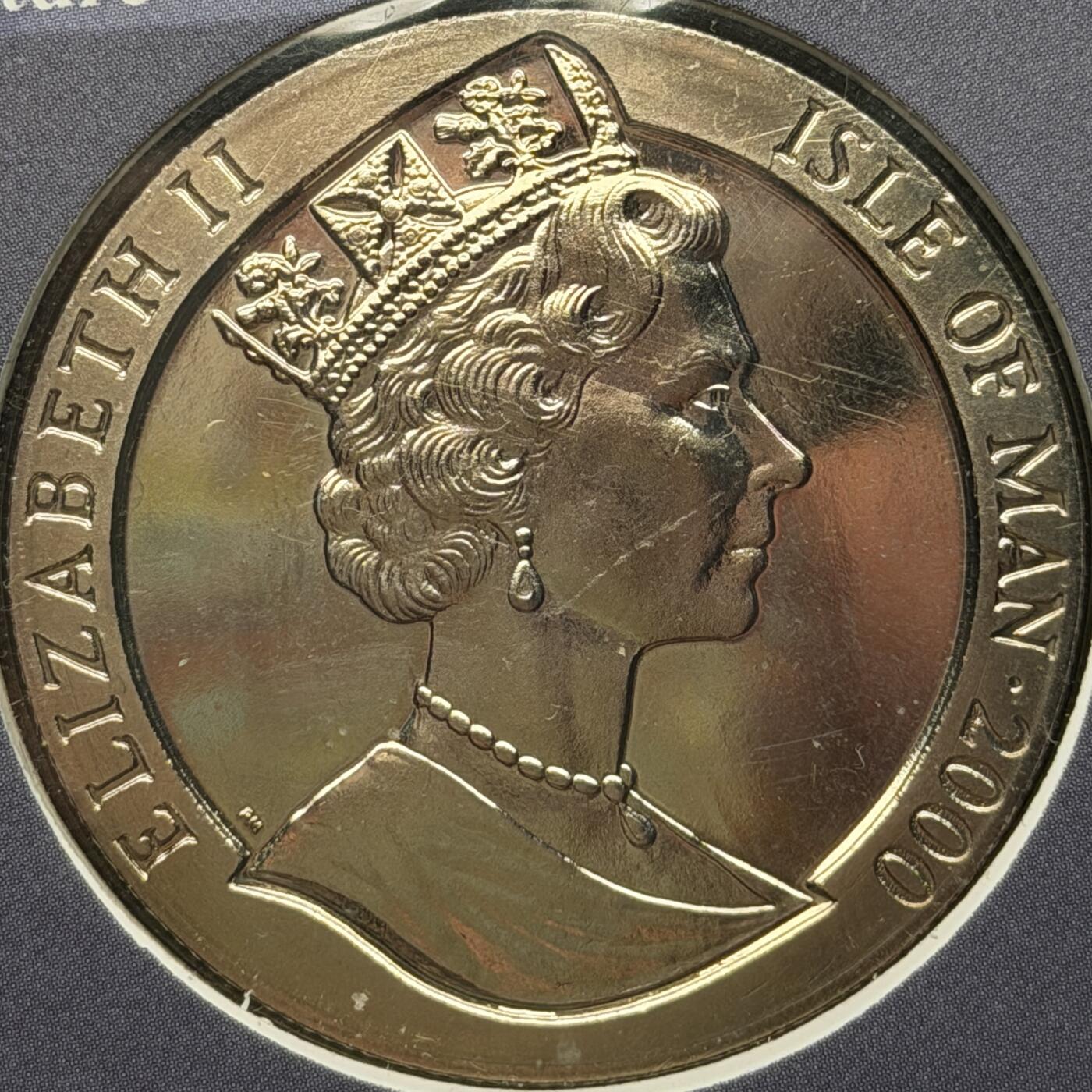 ＜星葵🌻钱币社＞第72期·东奔西走的硬币·3月31日发货 〈邮币封〉马恩岛2000年千禧年1克朗纪念币