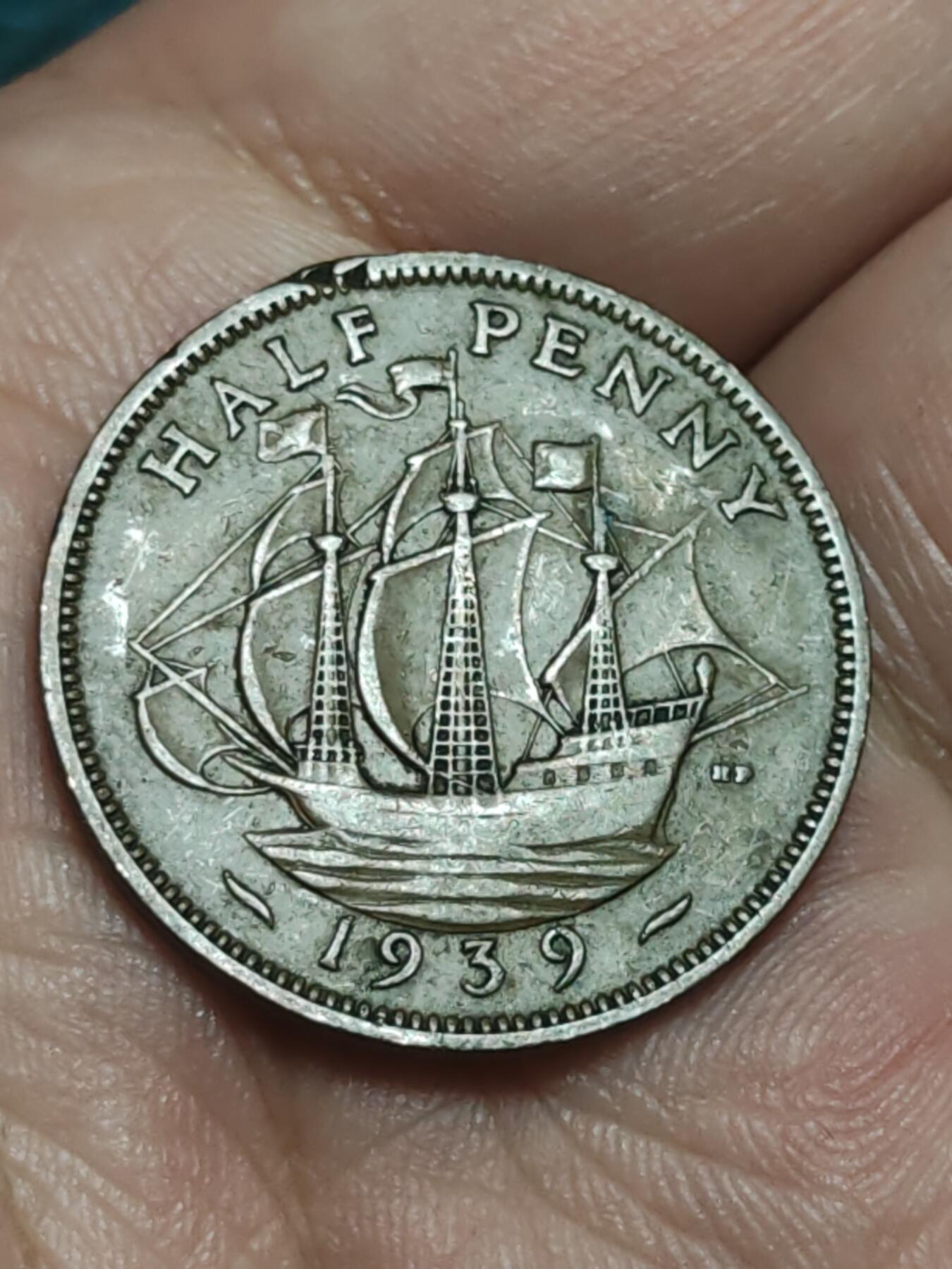 2026年第三十八场(总第二百零七场）外国好品散币场(免佣金) 英国🇬🇧1939年半便士(乔治六世第一版)