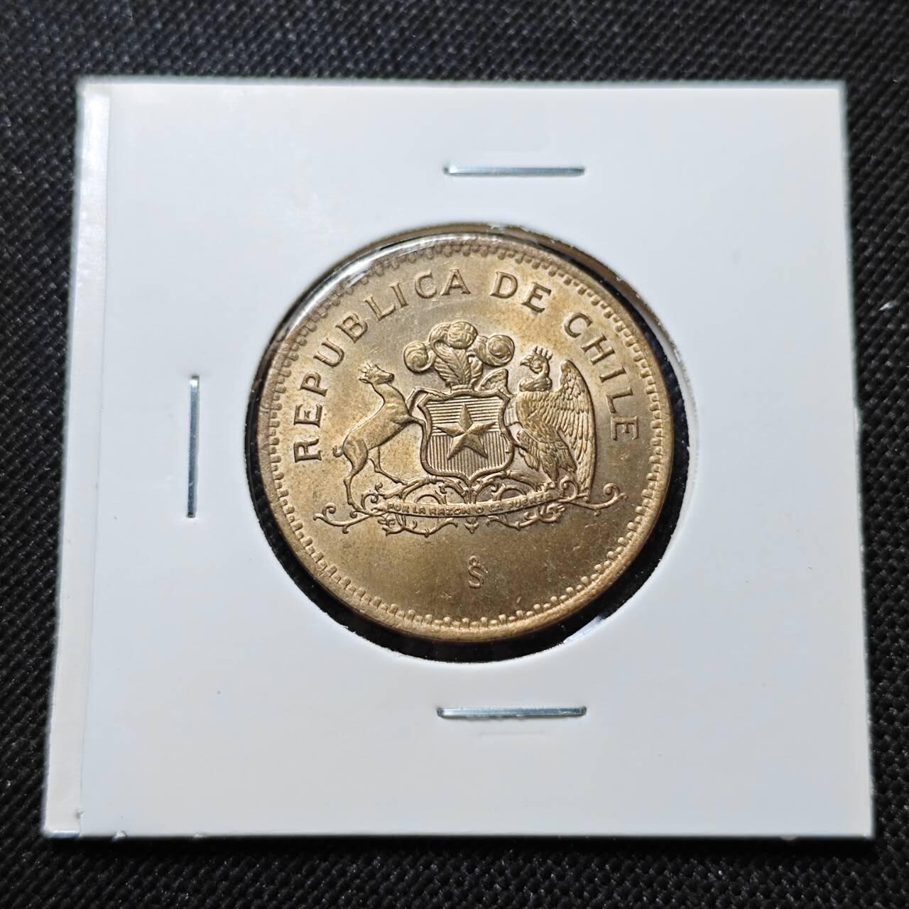 KK钱币收藏小铺  第410期 2月预留时间 周末发货  智利100比索 好品