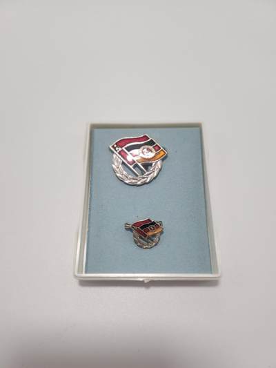 南水社第4次拍卖  - 苏德友好协会银级证章 完好带盒