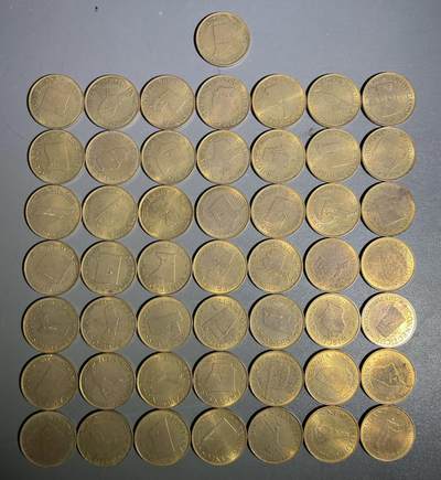 回流0328 - 全套50枚齐！Shell Oil（壳牌石油） 在20世纪60年代推出的「States of the Union（联邦各州）」集换式促销代币，属于美国州主题纪念章（Exonumia）