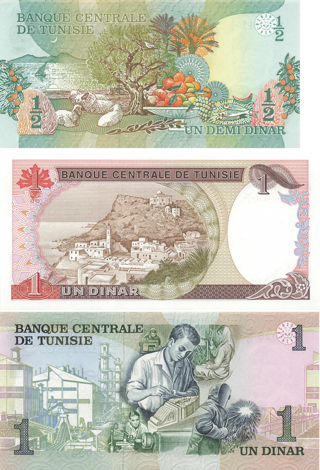 小福收藏拍卖第203期 裸钞场 本期有多张豹子号靓号 仅发行1000枚亚克力砖封蒙古20000图格里克帝国800周年纪念钞 瑞士200法郎 百慕大样钞洋葱冠全套 巴林首版大全套 卡塔尔四张套 越南 保加利亚 马其顿等多国精美纸币 突尼斯 1973年 1/2和1+1980年 1第纳尔 1张无47尾8 1组3张 unc