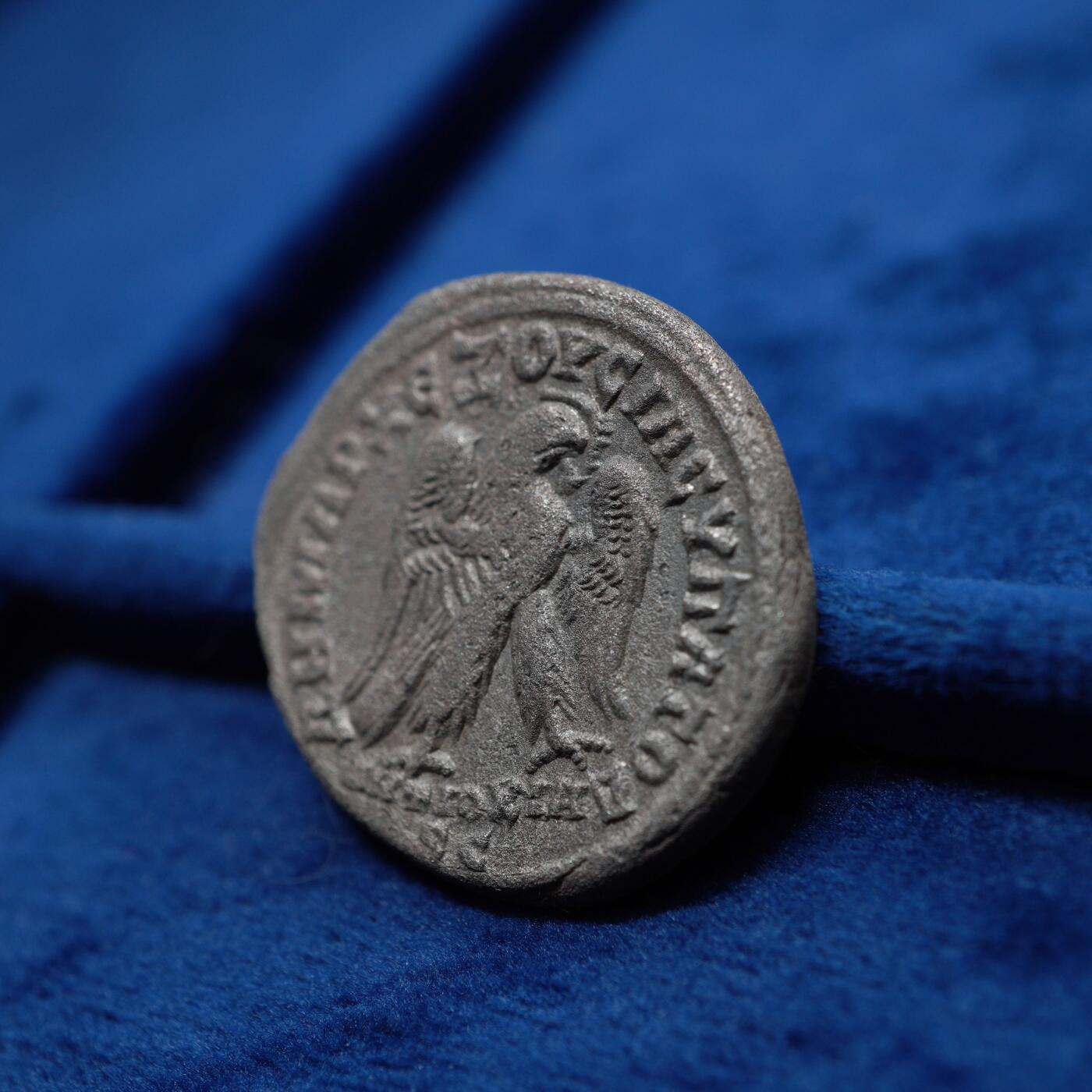 琋语集藏2026年04月欧洲古典打制币拍卖 古罗马叙利亚行省-菲利普一世与雄鹰4德银币（左像）