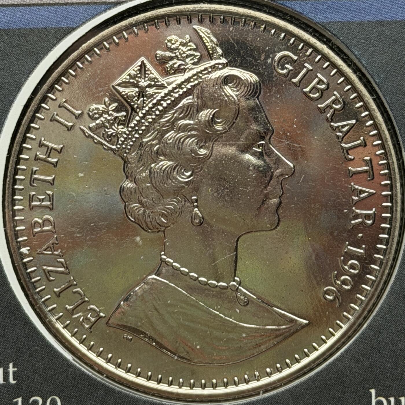 ＜星葵🌻钱币社＞第72期·东奔西走的硬币·3月31日发货 〈邮币封〉直布罗陀1996年保护地球·鸬鹚1克朗纪念币