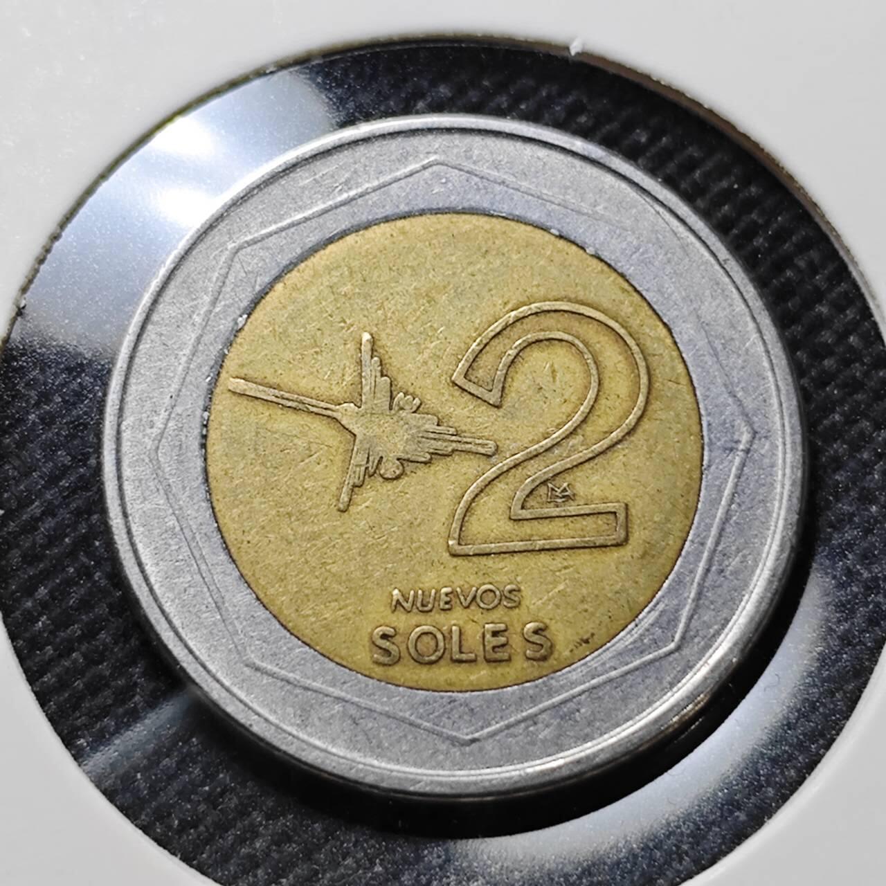 KK钱币收藏小铺  第410期 2月预留时间 周末发货  秘鲁2索尔双色币