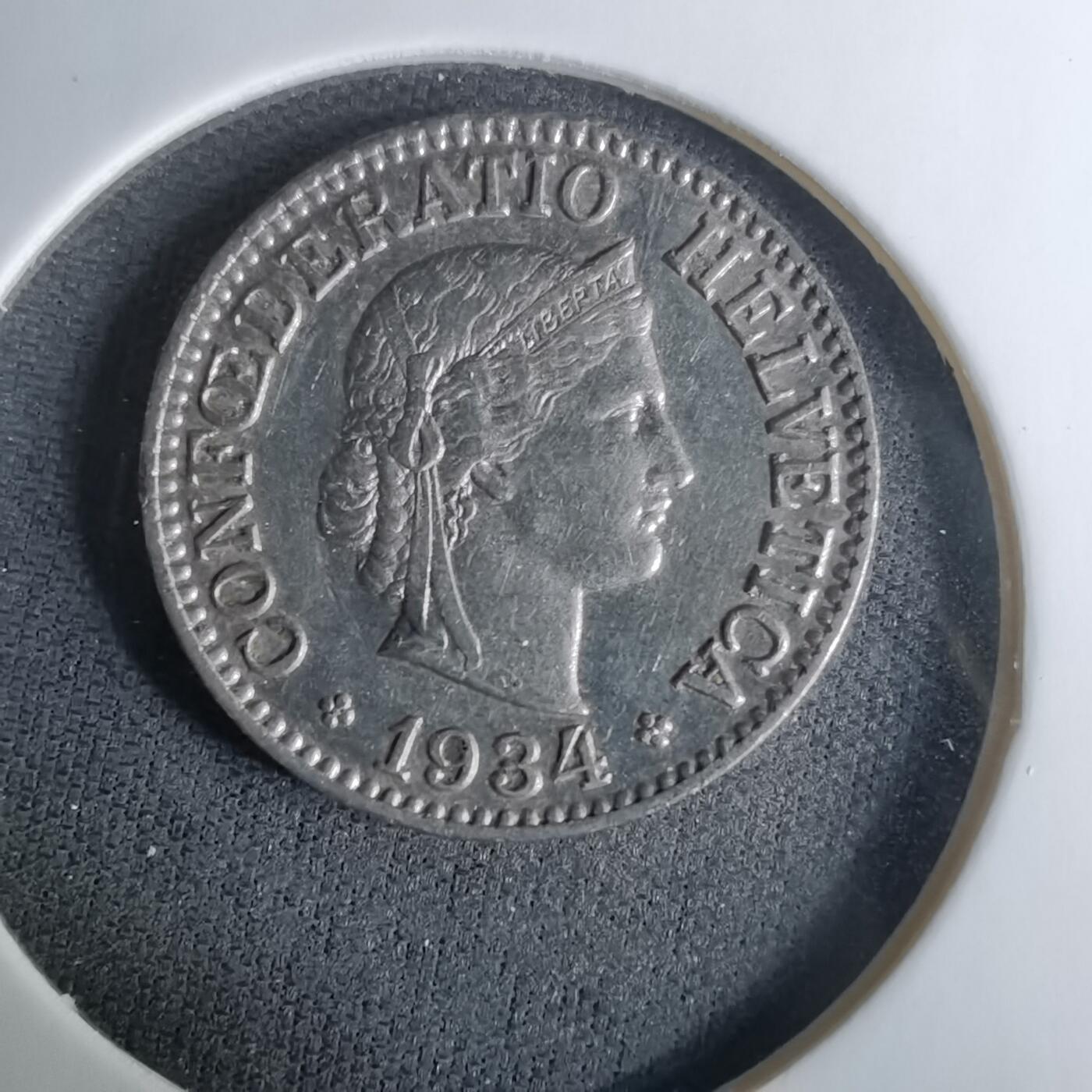 沼泽如烟--第1037场 瑞士1934年10生丁