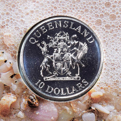 【俄甄集藏】2026年(050)04-01星期三 晚 19:30 全场包邮 - 澳大利亚1989年行政区系列-昆士兰州10元册装银币，带证，重20克，925银，发行量48929枚