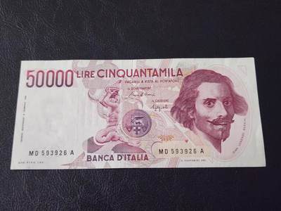 3月28号晚上8点 外国纸币自动截拍第47场 - 意大利50000极美品