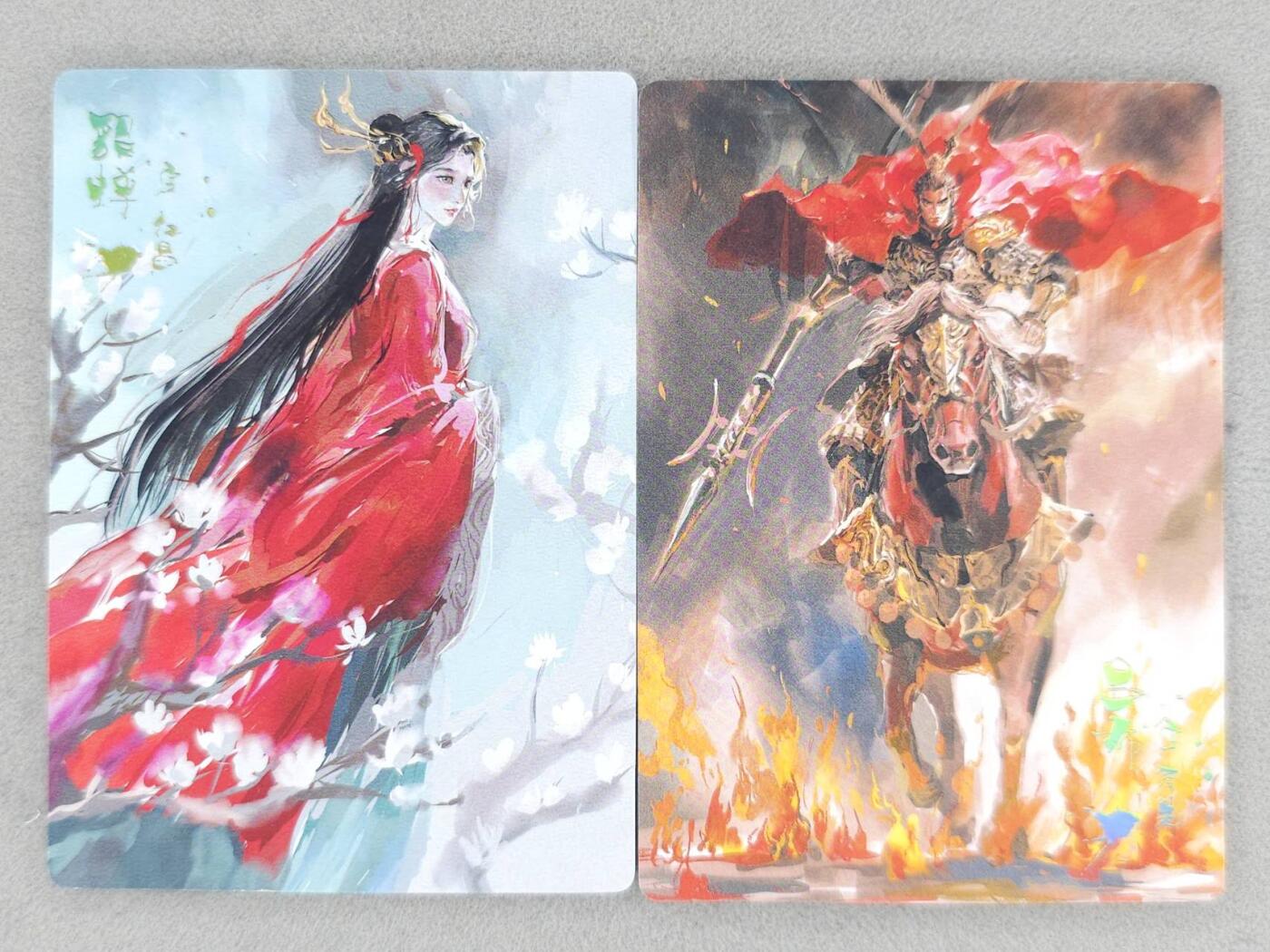 龙虎卡牌-八一场（满200元包邮，无佣金，每周六结拍，欢迎送拍） 普卡2张 青笺绘三国志 段磊 - 吕布&貂蝉