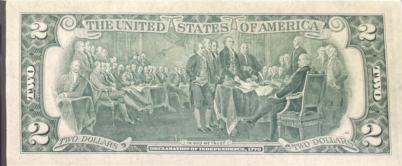 回流0328 美品 堪萨斯城联邦储备银行1976年2美元 纪念独立200周年