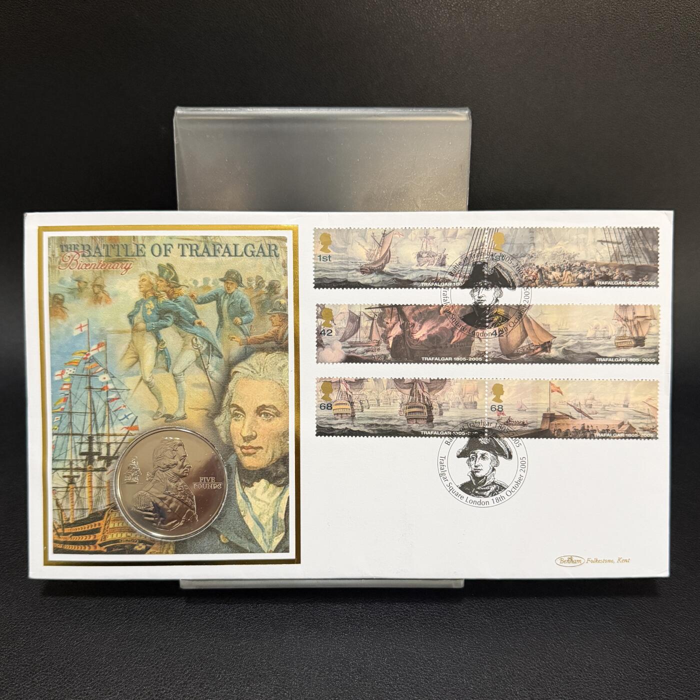 ＜星葵🌻钱币社＞第72期·东奔西走的硬币·3月31日发货 〈邮币封〉泽西岛2005年霍雷肖·纳尔逊海军上将5镑克朗型纪念币