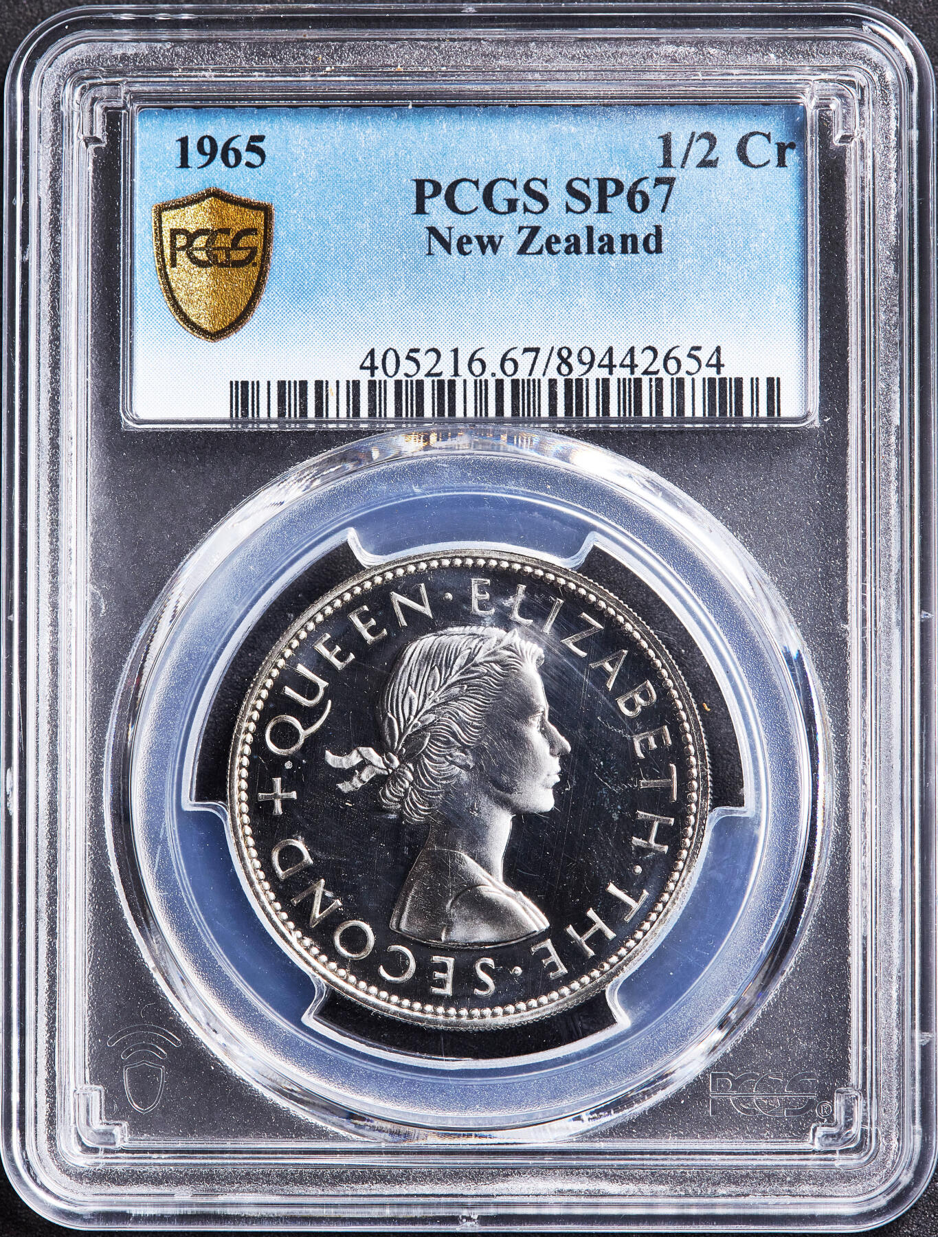 【俄甄集藏】2026年(050)04-01星期三 晚 19:30 全场包邮 新西兰1965年伊丽莎白二世1/2便士-1/2克朗类精制prooflike版硬币7枚一套，PSGS SP65-SP68，共发行25000套，稀少品种
