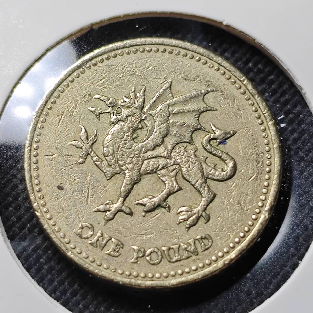 KK钱币收藏小铺  第410期 2月预留时间 周末发货  英国1镑龙