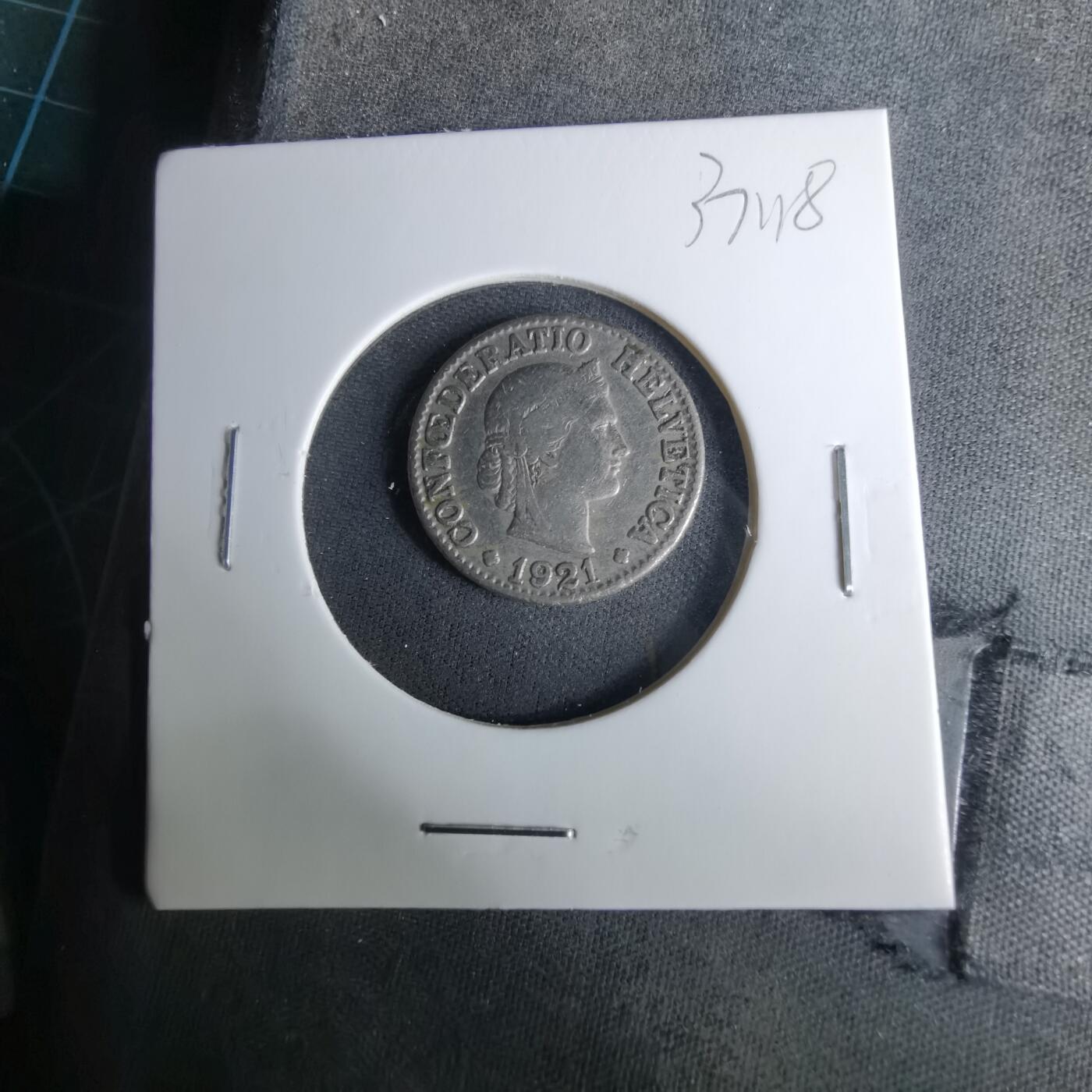 沼泽如烟--第1037场 瑞士1921年10生丁