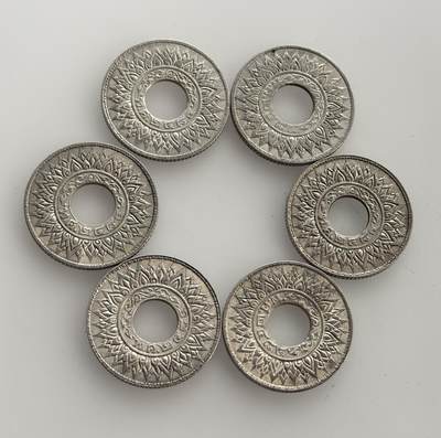 外国优质老铜币银币苏联纪念章，每周六晚九点倒数截拍，满百包邮可寄存，持续收拍 - 泰国钱币6枚