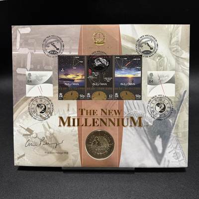 ＜星葵🌻钱币社＞第72期·东奔西走的硬币·3月31日发货 - 〈大型邮币封·签名版〉英国1999年千禧年5镑克朗型纪念币