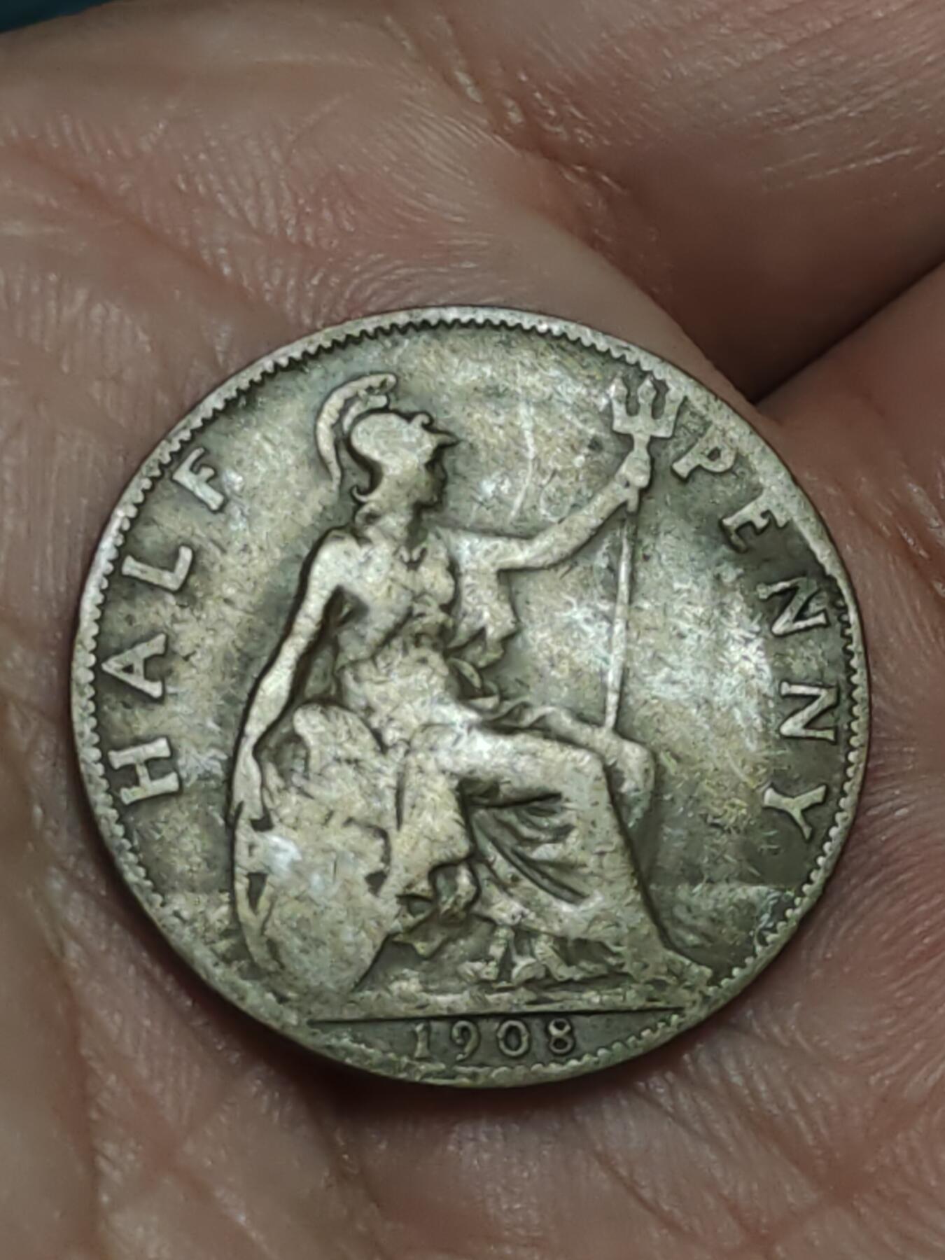 2026年第三十八场(总第二百零七场）外国好品散币场(免佣金) 英国🇬🇧1908年半便士(爱德华七世时期)