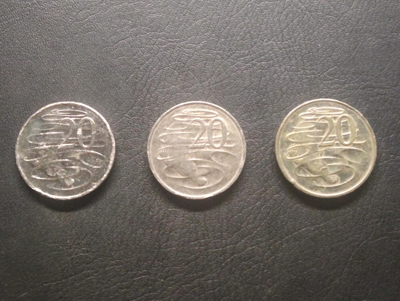 荟藏特别场次第十三期——“社长的硬币堆 精品场次” 澳大利亚20分三种不同头像