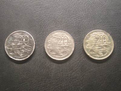 荟藏特别场次第十三期——“社长的硬币堆 精品场次” - 澳大利亚20分三种不同头像