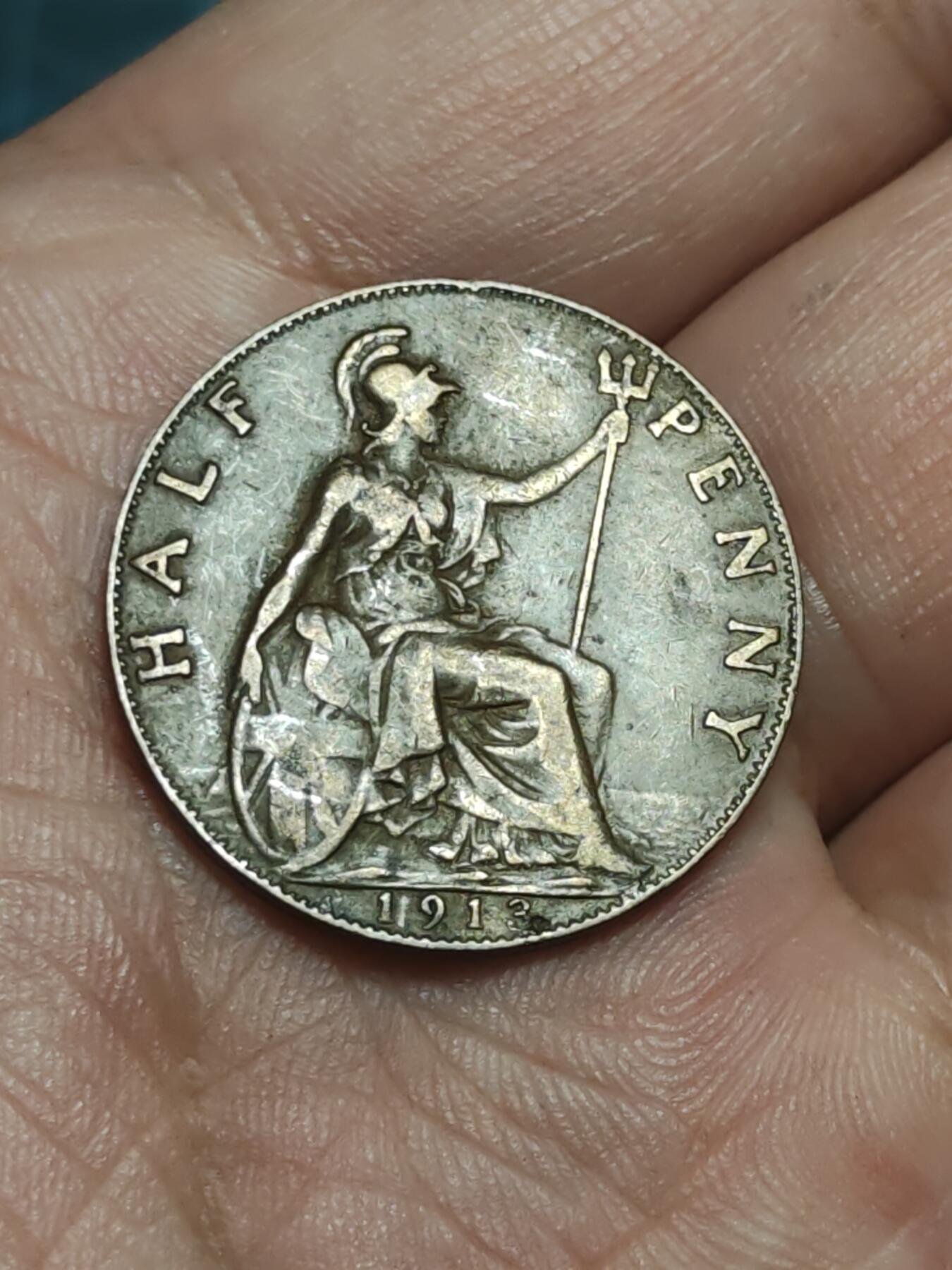 2026年第三十八场(总第二百零七场）外国好品散币场(免佣金) 英国🇬🇧1913年半便士(乔治五世第一版)