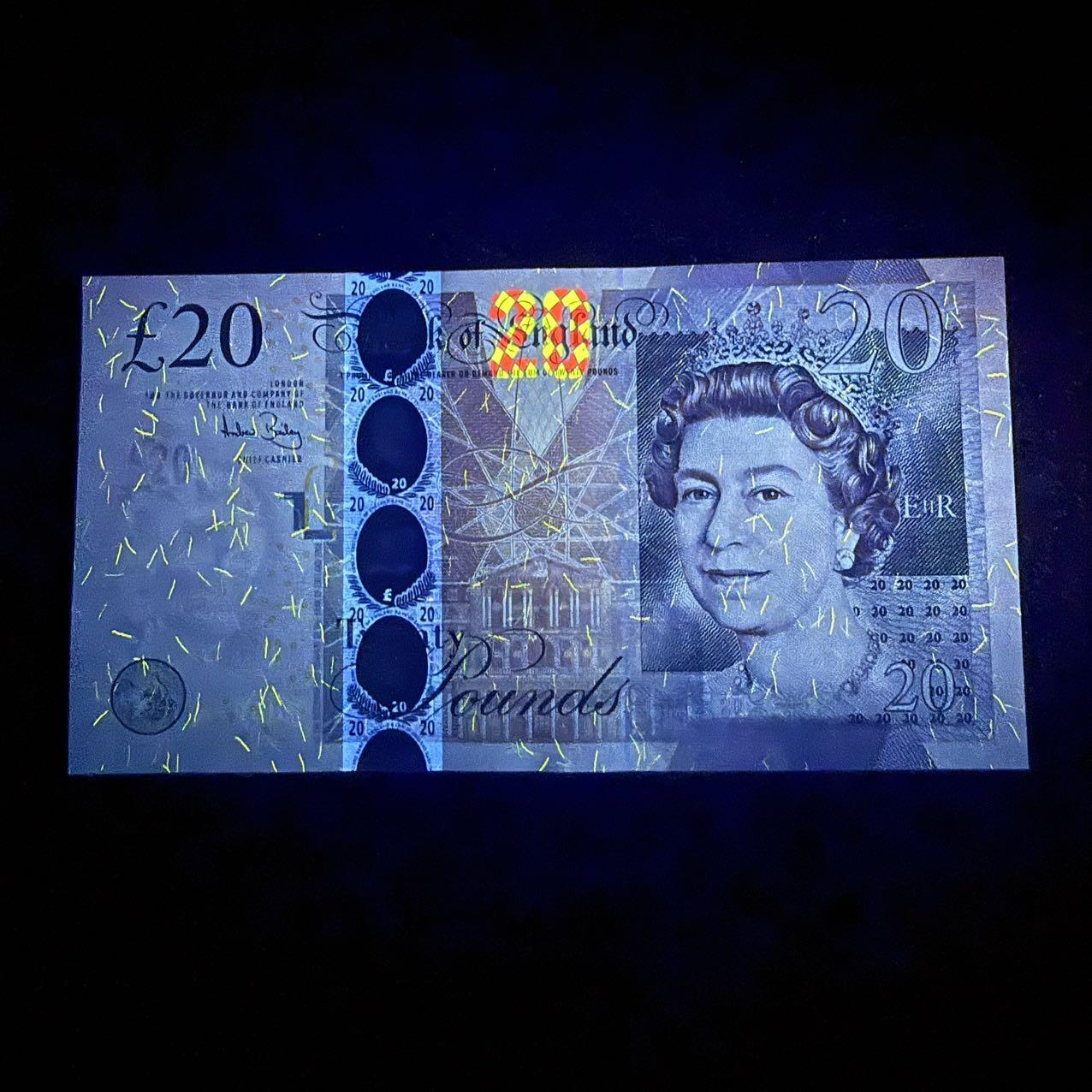 第16期 英国 F序 20镑 全新unc 无47