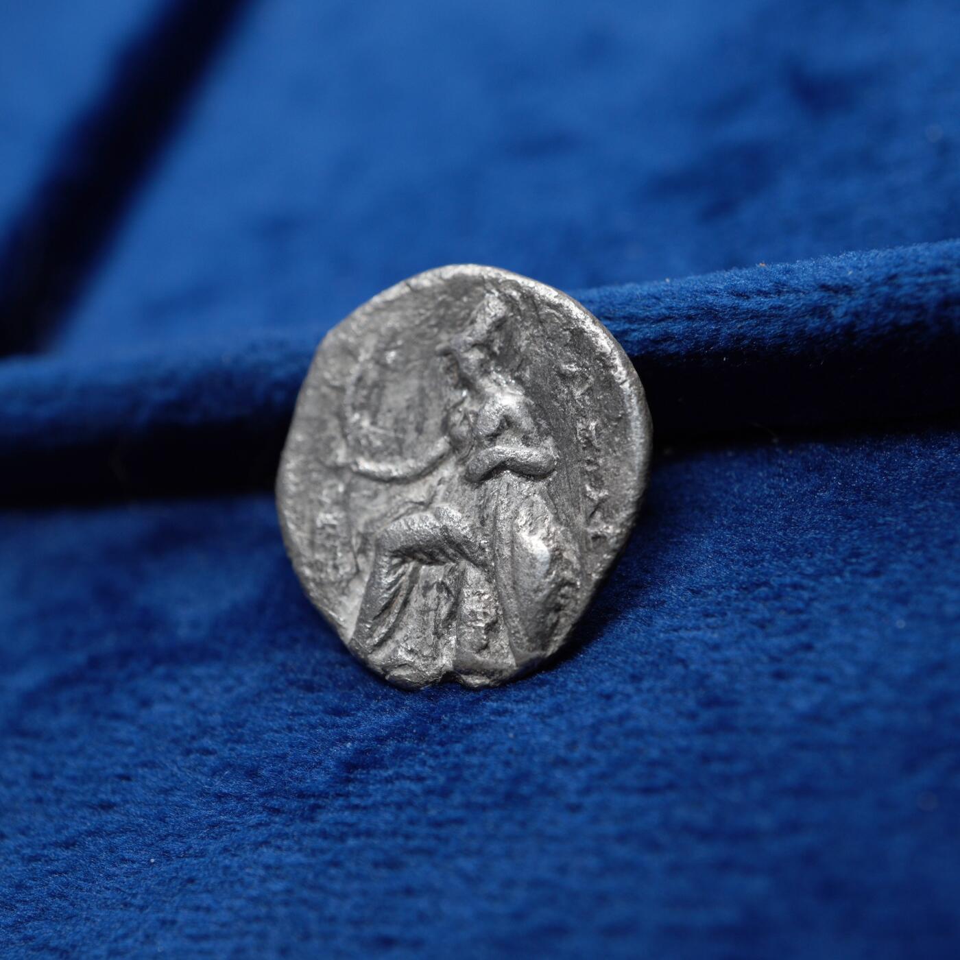 琋语集藏2026年04月欧洲古典打制币拍卖 古希腊色雷斯王国-亚历山大大帝公羊角1德银币