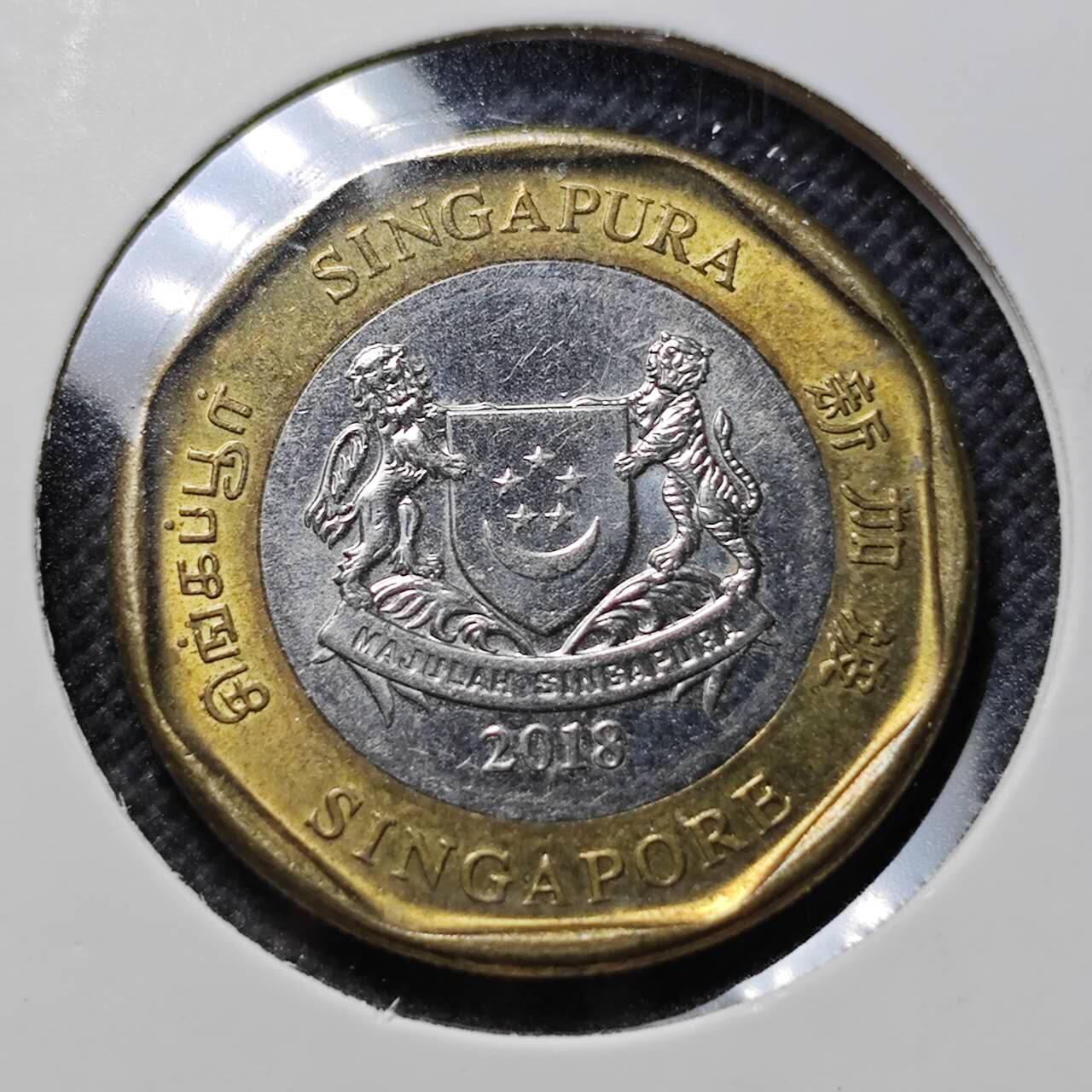 KK钱币收藏小铺  第410期 2月预留时间 周末发货  新加坡1元