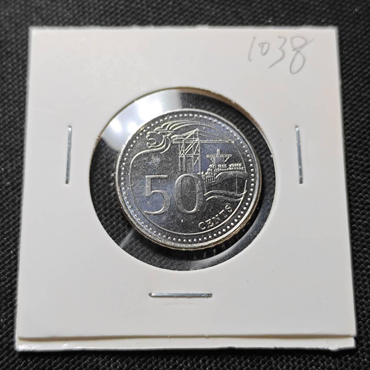 KK钱币收藏小铺  第410期 2月预留时间 周末发货  新加坡50分