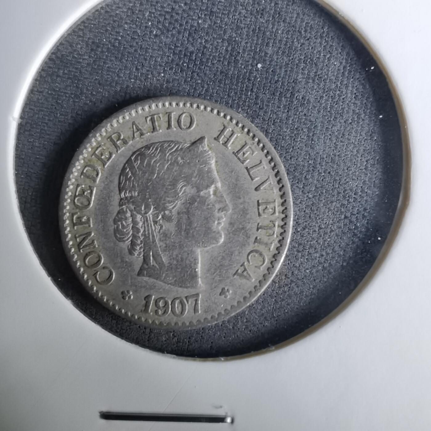 沼泽如烟--第1037场 瑞士1907年5生丁