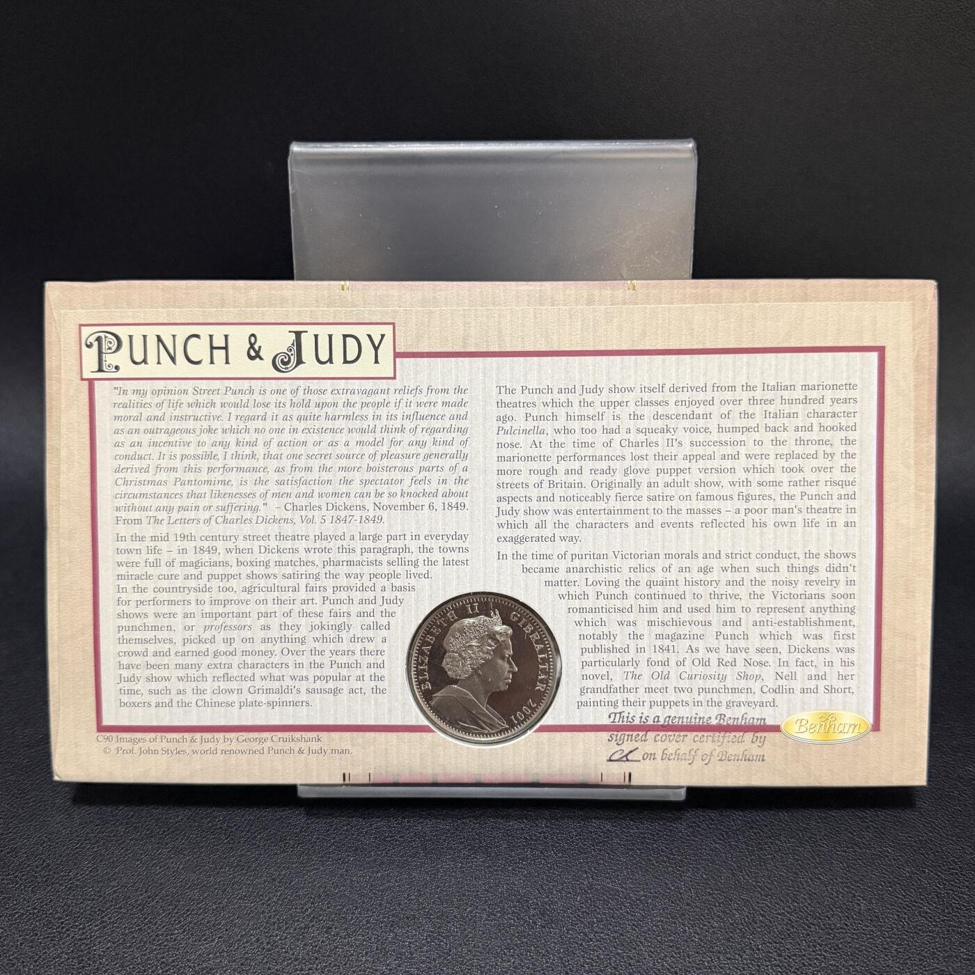 ＜星葵🌻钱币社＞第72期·东奔西走的硬币·3月31日发货 〈邮币封·签名版〉直布罗陀2001年维多利亚时代·查尔斯·狄更斯1克朗纪念币