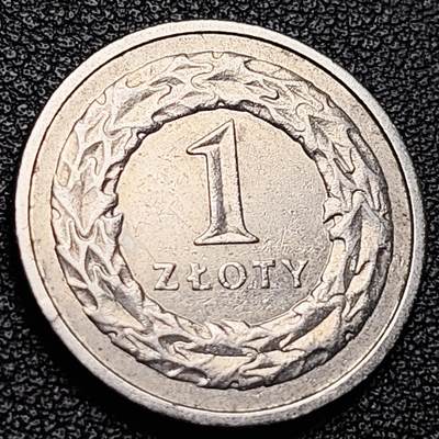 泉币菌-第217场-拍品多 请提前出价 - 皇冠鹰 波兰1兹罗提铜镍硬币 23.0毫米 5.0克 1994年