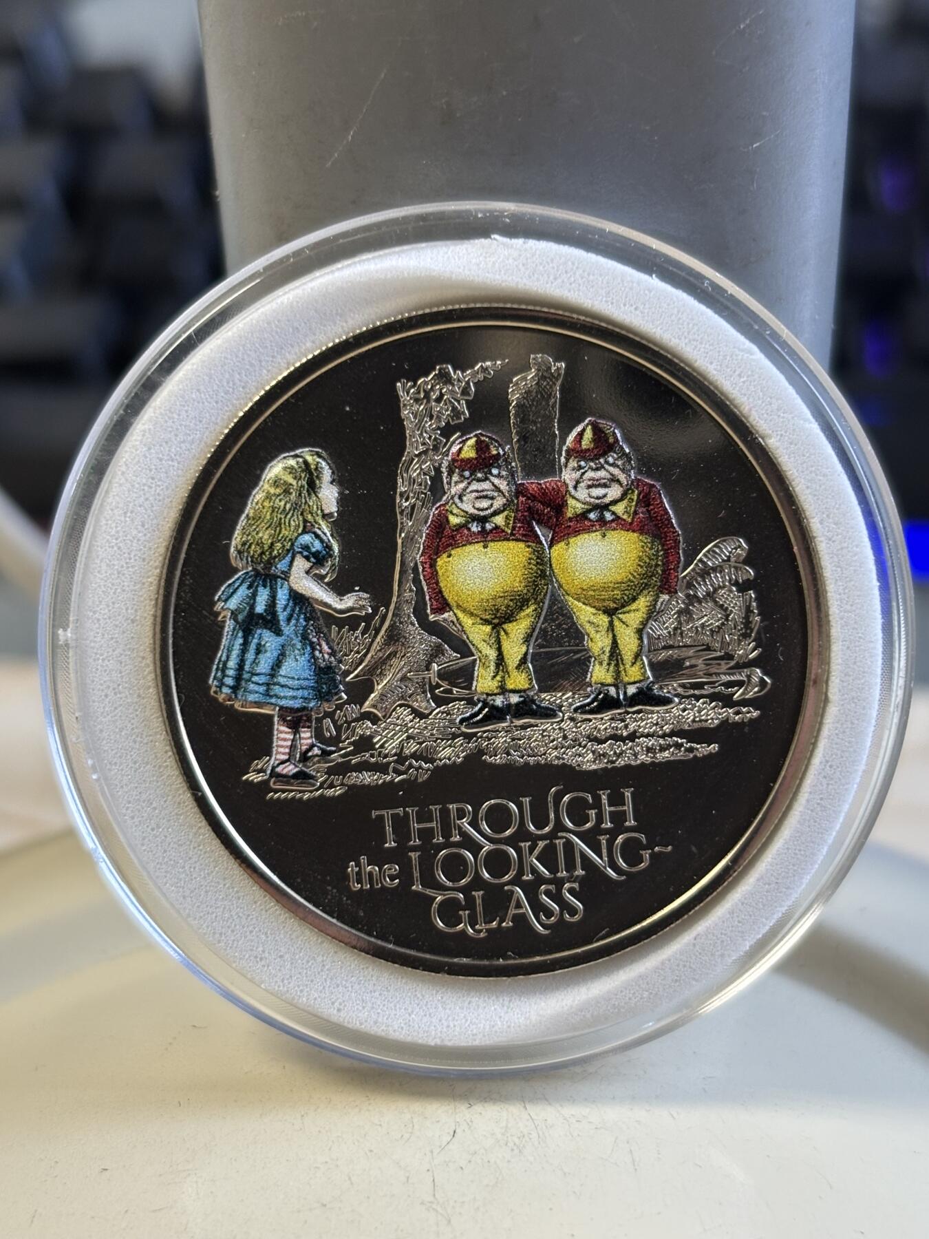 第194期拍卖 英国2021年爱丽丝梦游仙境彩色铜镍纪念币2枚套