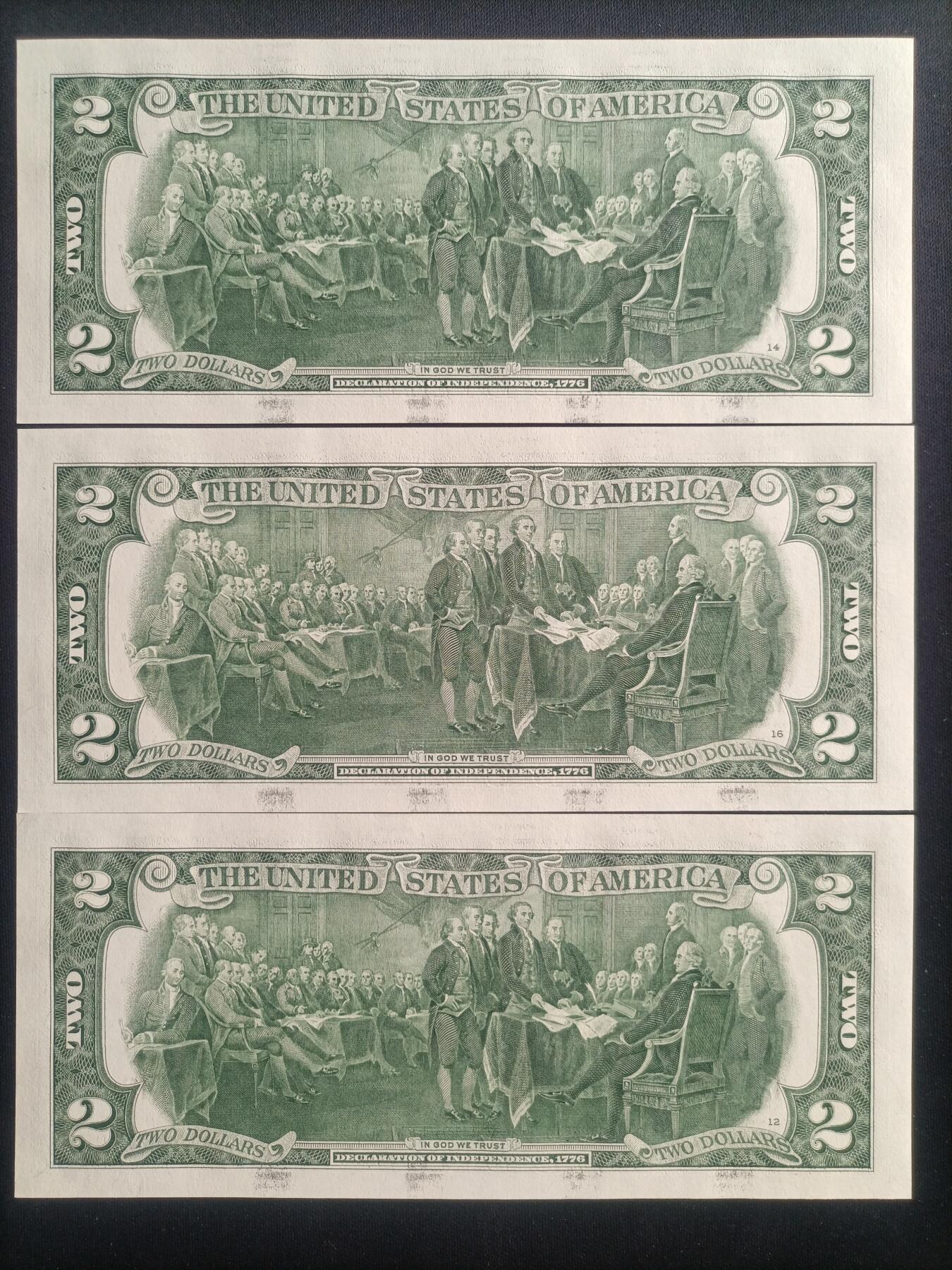 【游宝包邮场】马年第16期 好品组钞场 周六截拍 美国-2美元【五连号 SERIES-2017A L56205466~470 全新UNC】