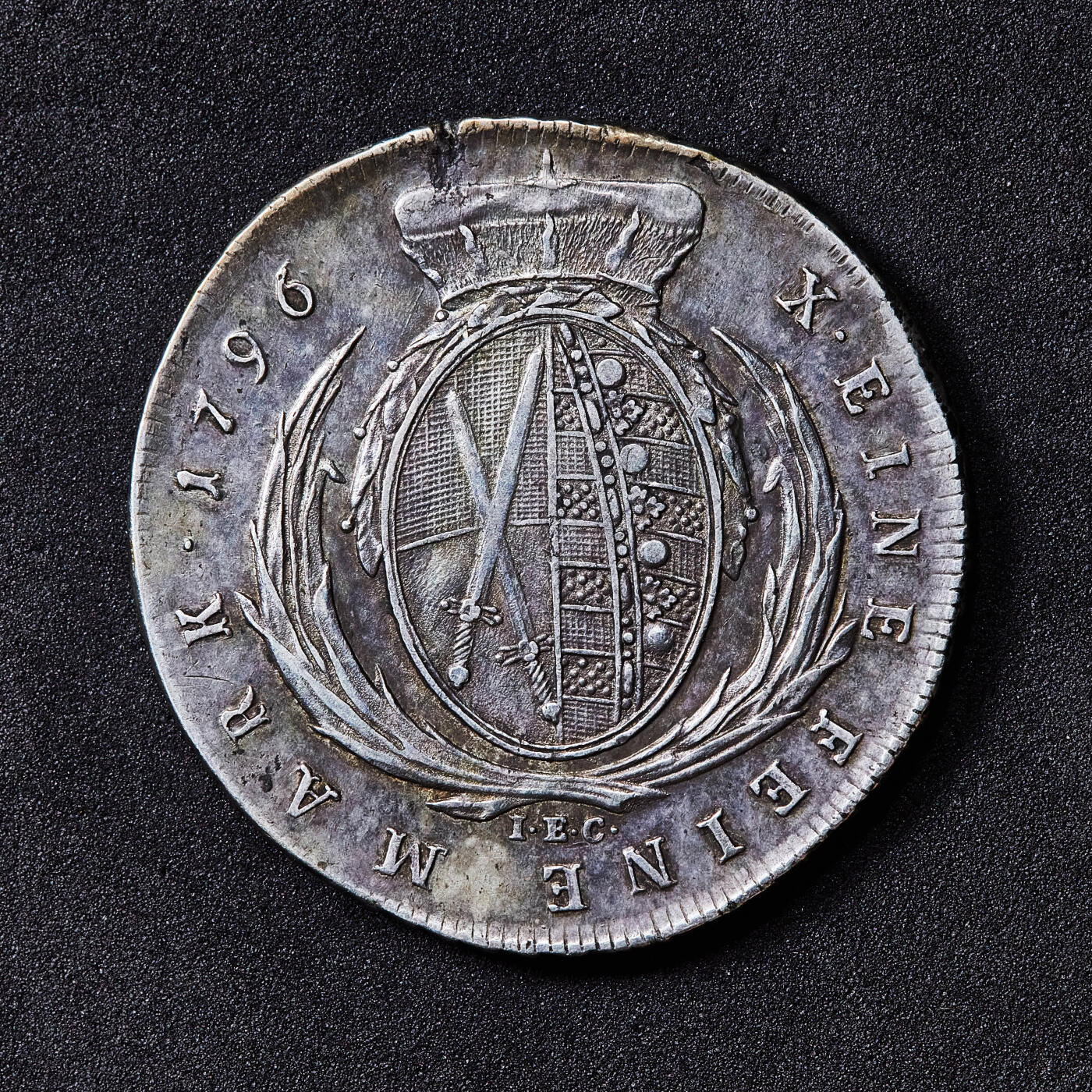 【俄甄集藏】2026年(050)04-01星期三 晚 19:30 全场包邮 神圣罗马帝国-德国萨克森1796年弗里德里希·奥古斯特三世1泰勒大银币，直径：40mm，重量：27.9克，原味