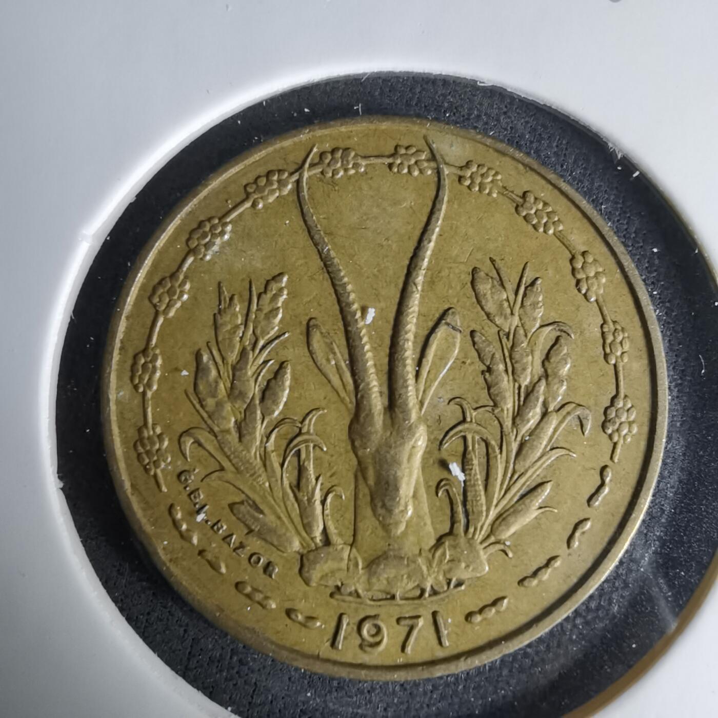 沼泽如烟--第1037场 西非1971年10法郎