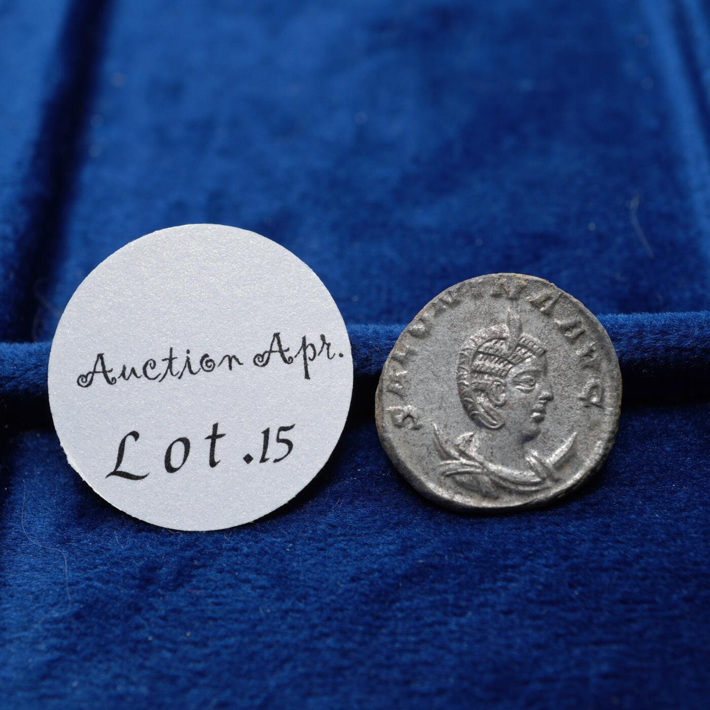 琋语集藏2026年04月欧洲古典打制币拍卖 古罗马帝国-皇后萨洛尼娜1安敦尼安洗银币