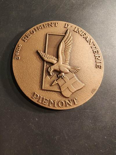 老王徽章第190期 - 法国陆军第3步兵团纪念章     直径74mm     重量161.6g