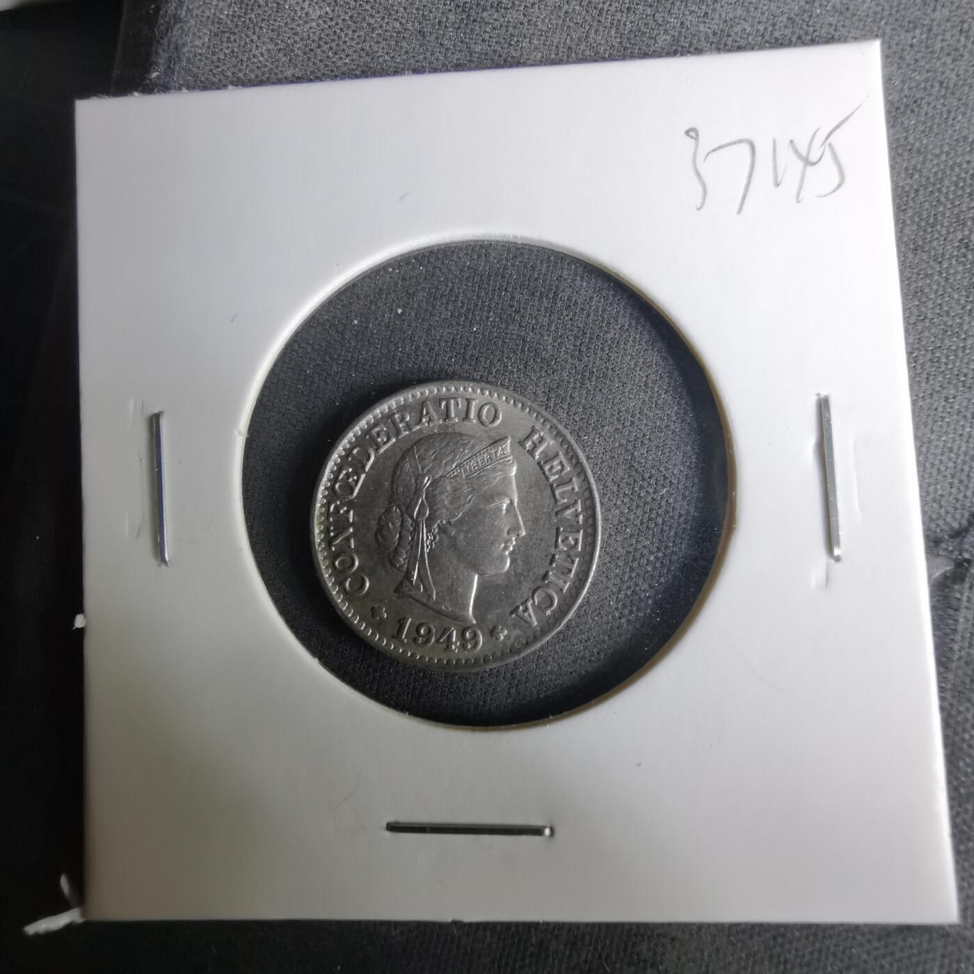 沼泽如烟--第1037场 瑞士1949年5生丁