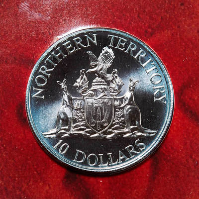 【俄甄集藏】2026年(050)04-01星期三 晚 19:30 全场包邮 - 澳大利亚1992年行政区系列-北领地10元册装银币，带证，重20克，925银，发行量24164枚