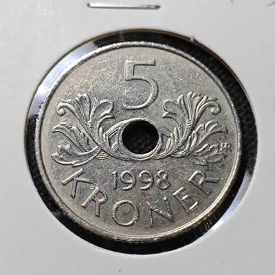 KK钱币收藏小铺  第410期 2月预留时间 周末发货 -  挪威5克朗