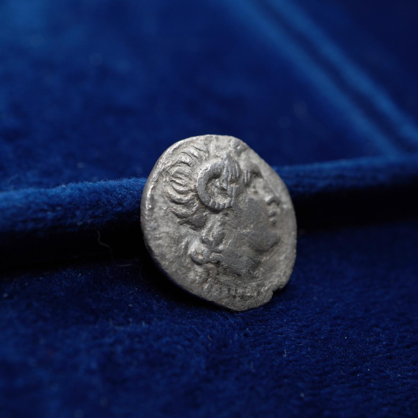 琋语集藏2026年04月欧洲古典打制币拍卖 古希腊色雷斯王国-亚历山大大帝公羊角1德银币