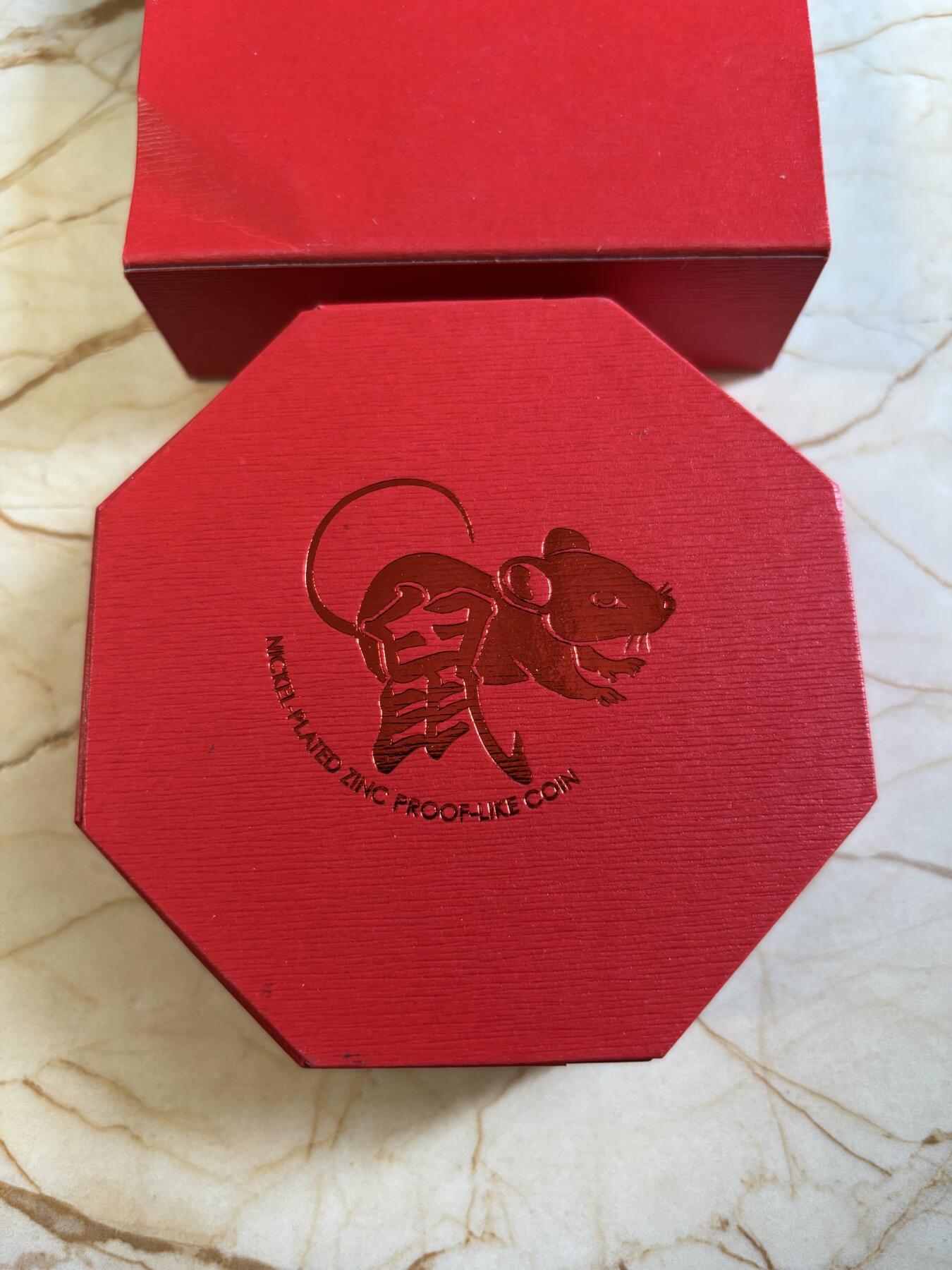 第194期拍卖 新加坡2020年十二生肖鼠年铜镍纪念币NGC-PF68带盒证书