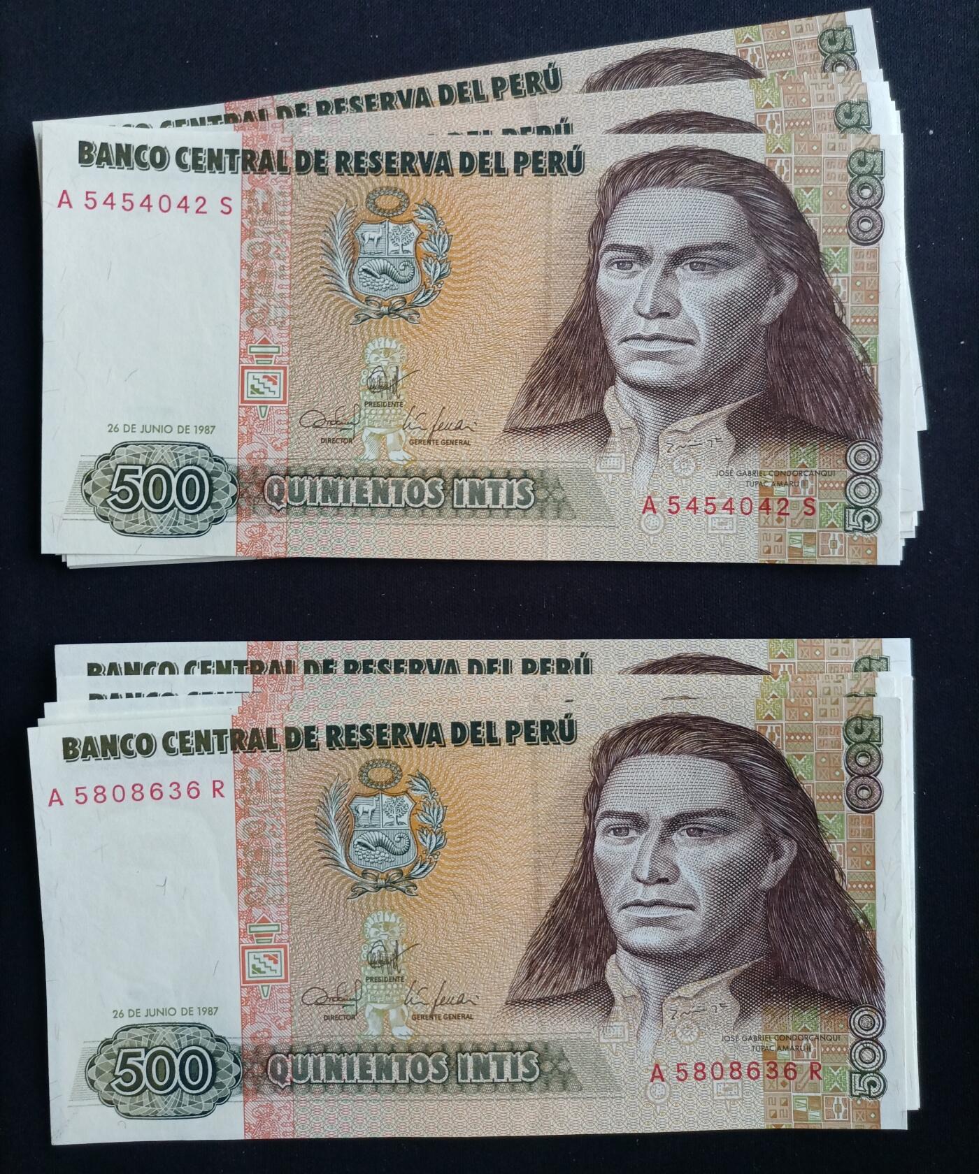 【游宝包邮场】马年第16期 好品组钞场 周六截拍 秘鲁500印蒂 15张 UNC/UNC-