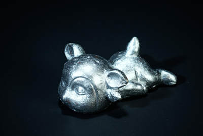 上海都达杂项专场六十九【全场包邮】 - 紫砂描银小萌鹿茶宠摆件94-62