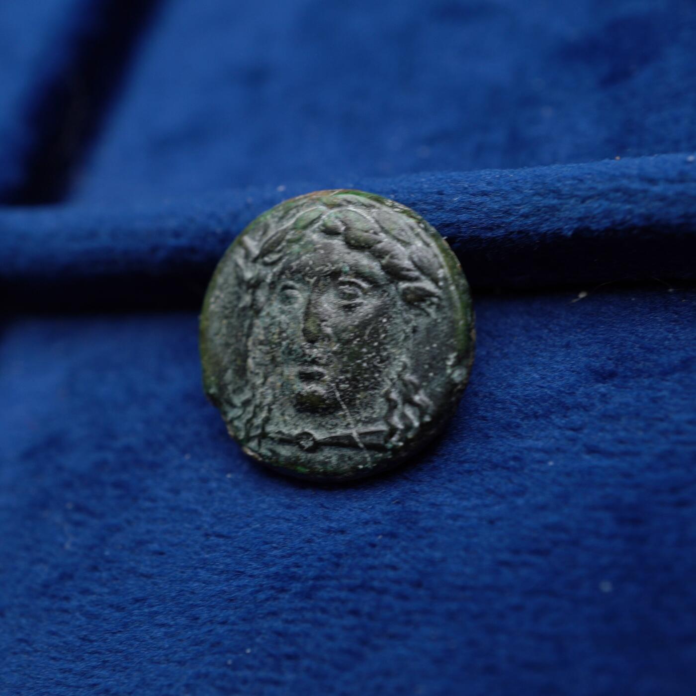 琋语集藏2026年04月欧洲古典打制币拍卖 古希腊爱奥尼亚太阳神阿波罗与回首狮子铜币