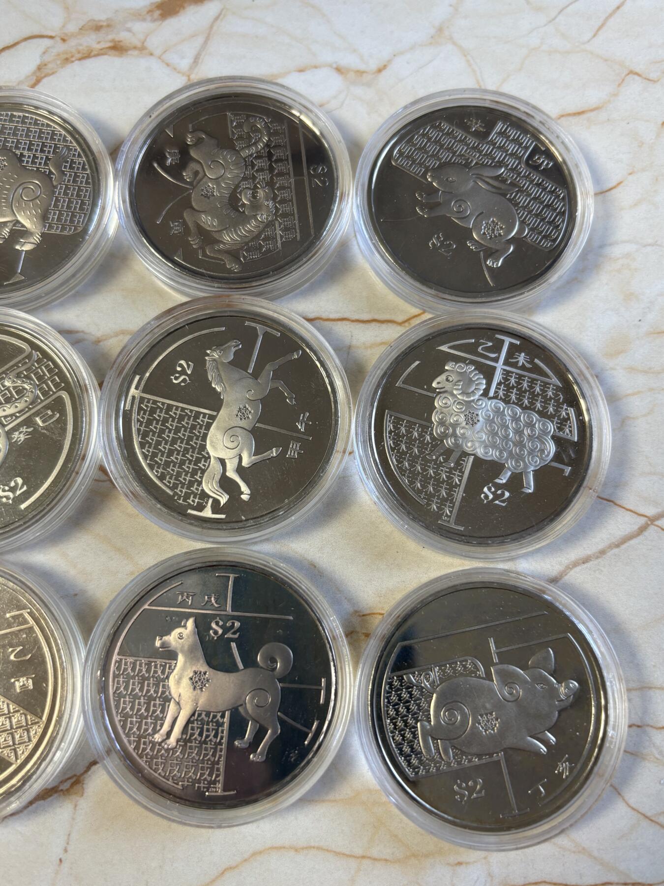 第194期拍卖 新加坡2005-2016年十二生肖铜镍纪念币12枚套